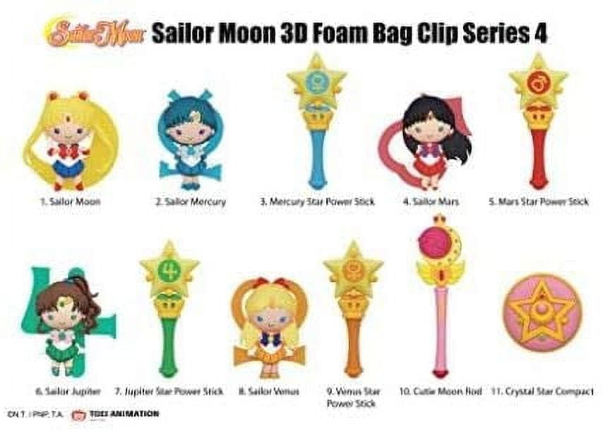 Sailor Moon Series 4 3D Foam Bag Clip | One Random - Walmart.com