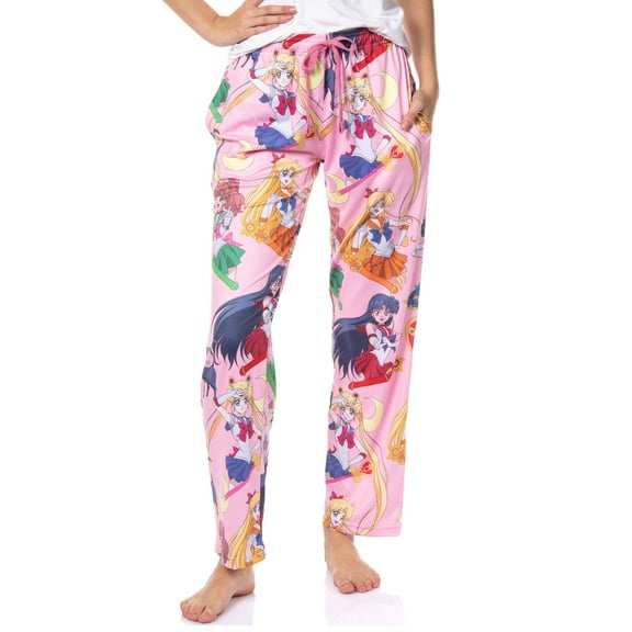 Sailor Moon Women's Allover Character Print Adult Lounge Sleep Bottoms Pajama Pants