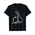 thumbnail image 1 of Sailor Sail Boating - Simple Line Drawing Sailboat Sailing T-Shirt, 1 of 5