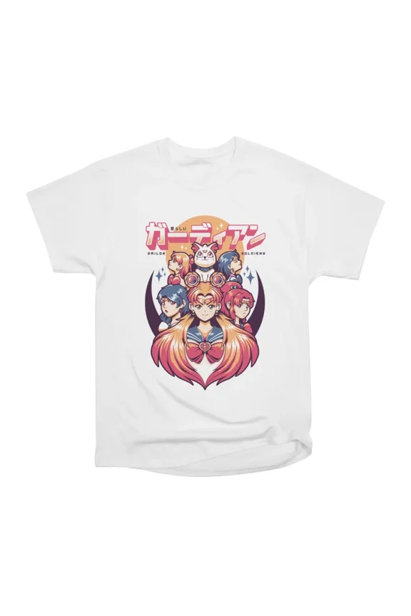 Sailor Soldiers Cute Geek Anime Gift T-Shirt Tee Gift For Him Merch For Her Apparel For Fr