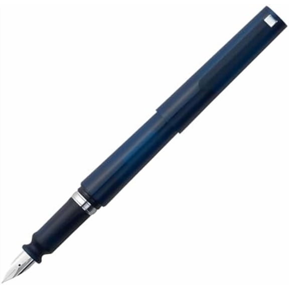 Sailor TUZU ADJUST Fountain Pen, Fine Nib (F), Rotating Nib Feature and Natural Fit Grip, Includes 2 Ink Cartridges (Black) and Converter, Limited Edition Clear Navy, 12-0541-242$$Office