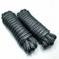 "Sailors Locker Gray 1/2"" x 15' Double-Braided Nylon Dock Line with 12"" Eye Splice, 2-Pack"