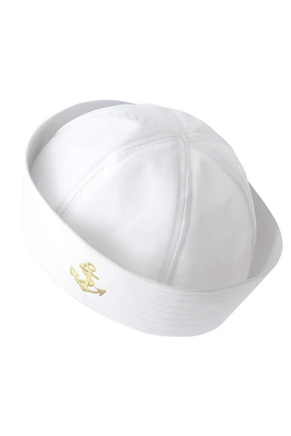 Sailors Ship Boat Captain White Military Hat Adult Kids Navy Marine Cap Anchor Sea Boating Party Cosplay Outfit