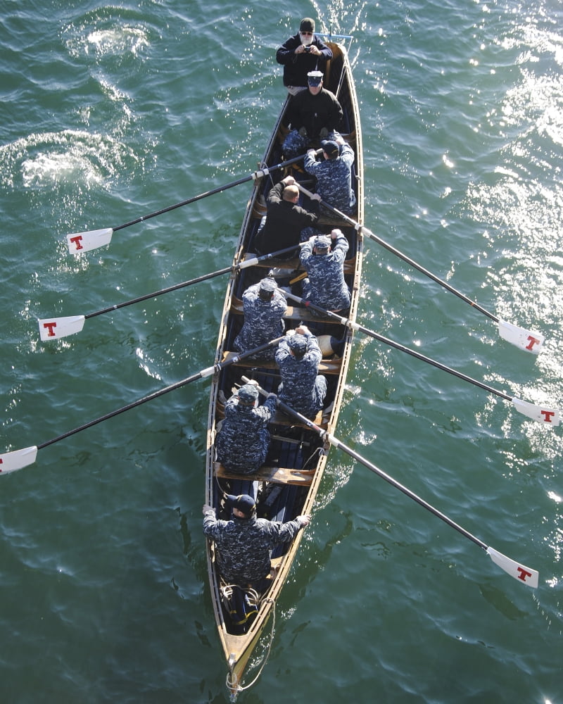 Sailors practice rowing skills Canvas Art - Stocktrek Images (26 x 32)