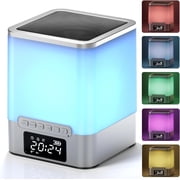 Sailstar Alarm Clock Bluetooth Speaker with Night Light,Touch Bedside Lamp Digital Alarm Clock with RGB Color Changing Music Sync