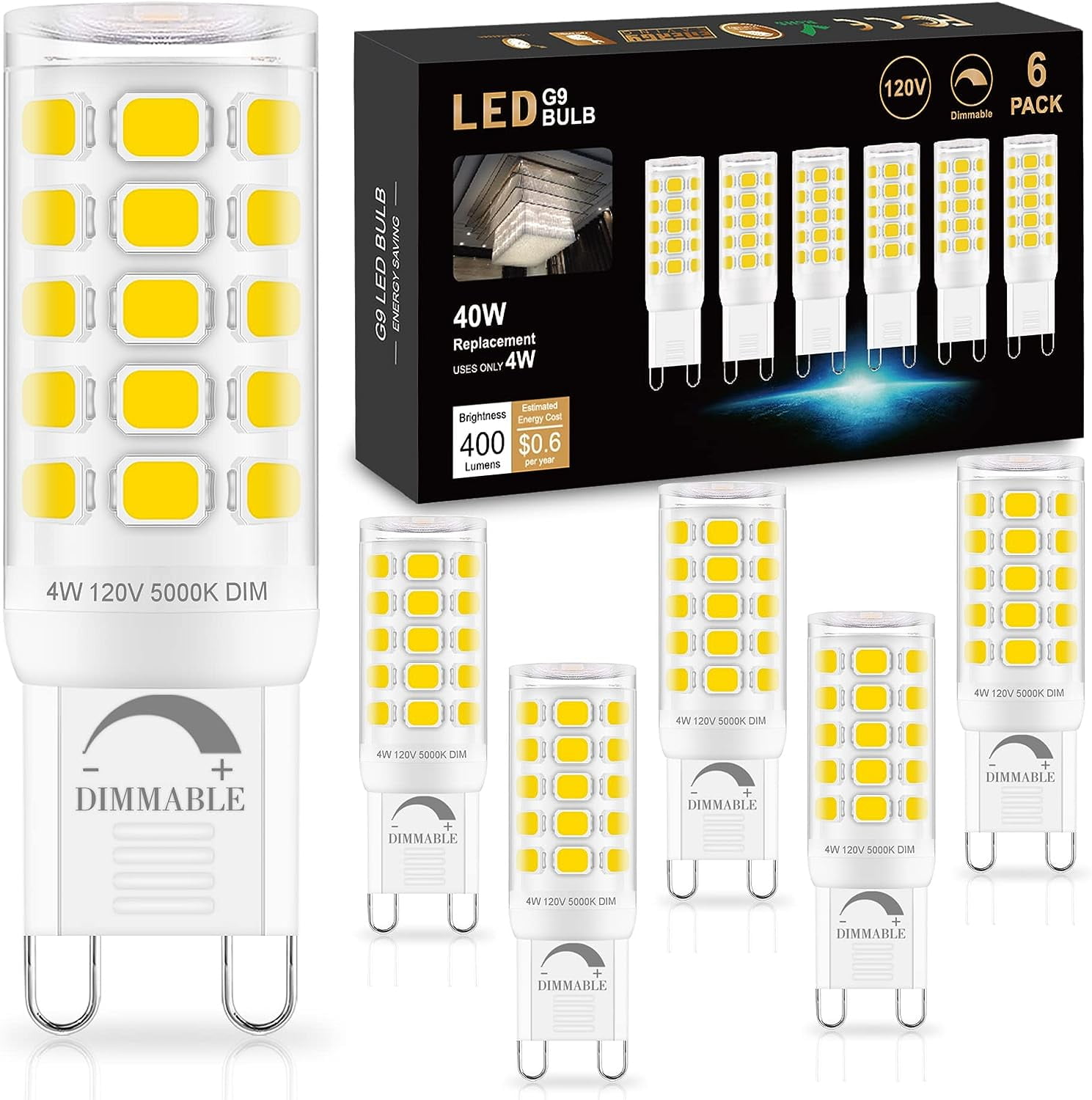 Ampoule LED G9 - 4,5 watts (équiv. 40w) - Diffusion 360° - Printmarket