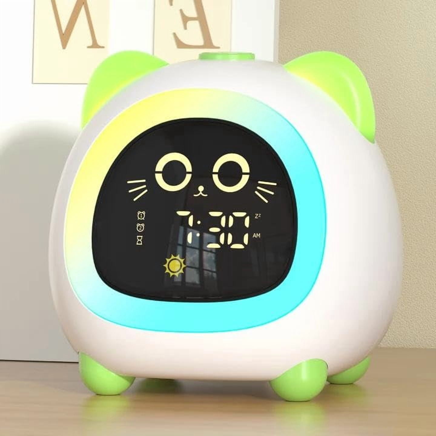 Sailstar OK to Wake Clock with Snooze Mode and 6 Colors Night Light, Cat Kids Alarm Clock for Boys and Girls
