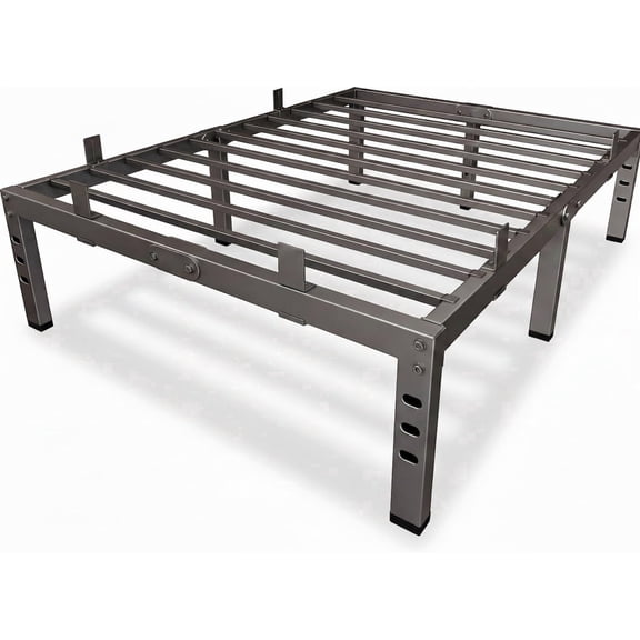 Sailvan 12 inch Twin Bed Frame, Heavy Duty Metal Platform Twin Size with Large Under Bed Storage Space and Non-Slip Stoppers, Noise-free,No Box Spring Needed