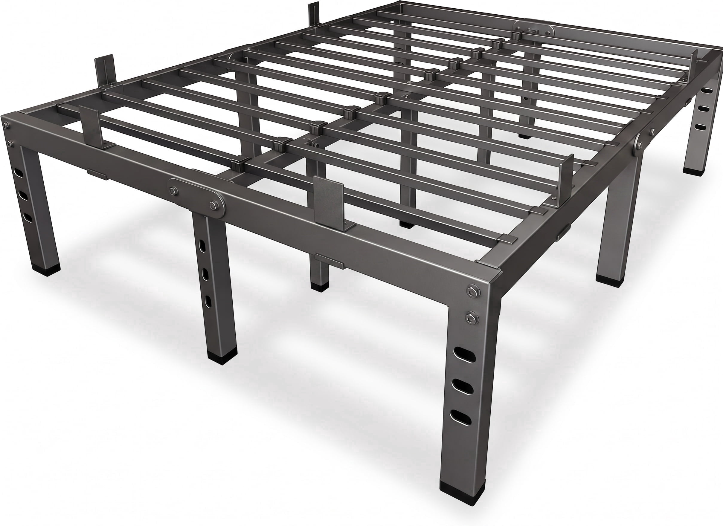 Sailvan 14 inch Queen Bed Frame, Heavy Duty Metal Platform Queen Size with Large Under Bed Storage Space and Non-Slip Stoppers, Noise-free,No Box Spring Needed