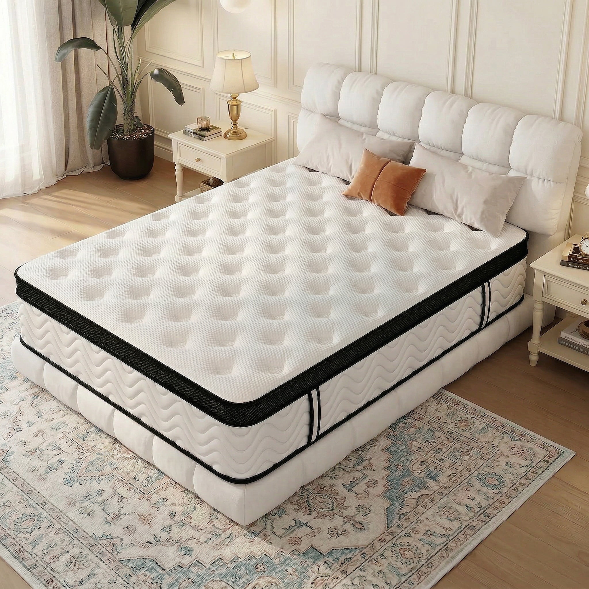 Sailvan Full Size Mattress, 12 Inch Hybrid mattresses with Independent Pocket Coils, Memory Foam Mattress in a Box, Motion Isolation, Medium Firm,CertiPUR-US,100 Nights Trial