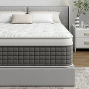 Sailvan Full Size Mattress, 12 Inch Hybrid Gel Memory Foam Mattress Full Size with Individually Pocket Coils, Medium Firm Support for Pressure Relief/Strong Edge Support/CertiPUR-US, Gray