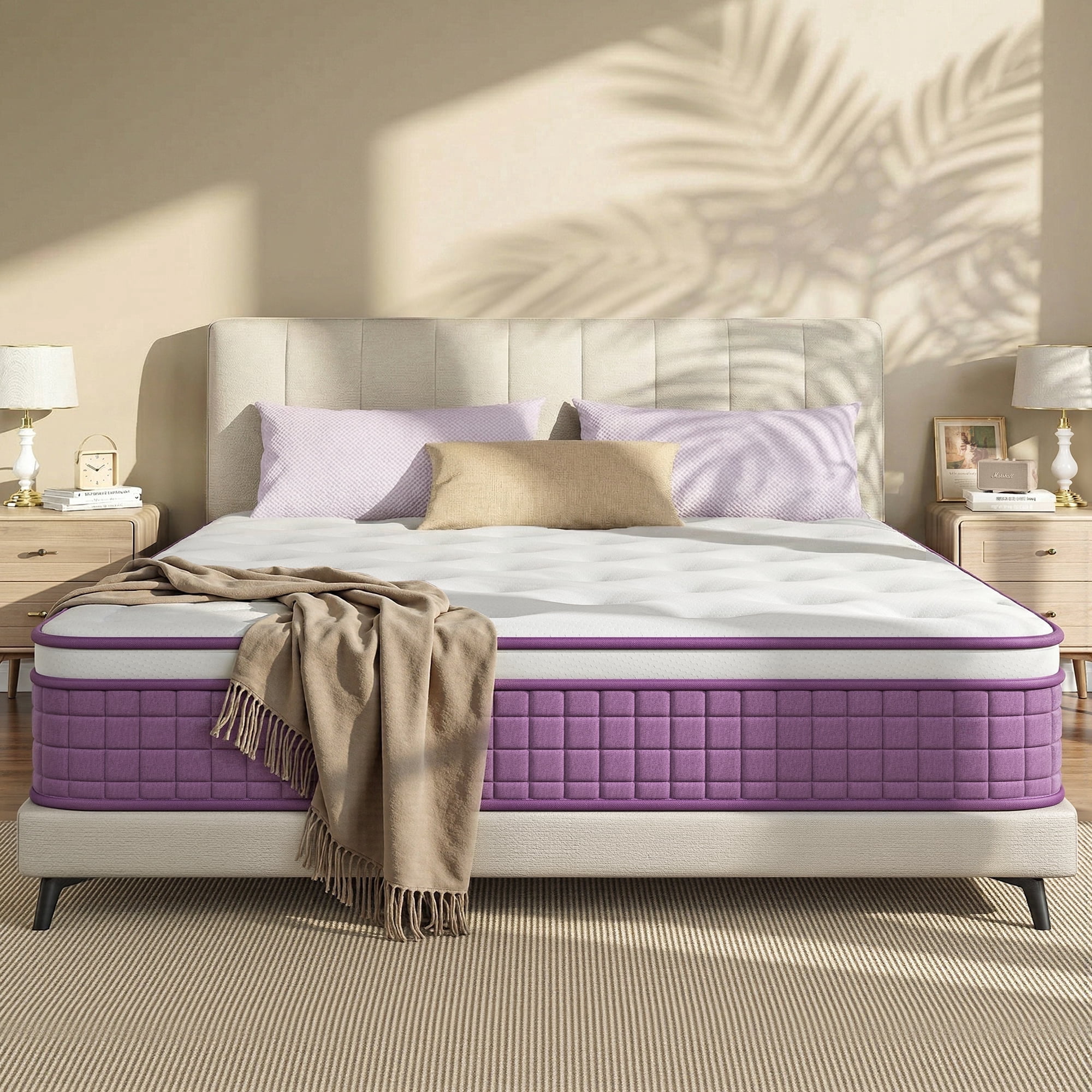 Sailvan King Size Mattress, 12 inch King Mattress in a Box, Bed Mattress With Memory Foam & Pocket Spring, Medium Firmness, Edge Support, Pressure Relief