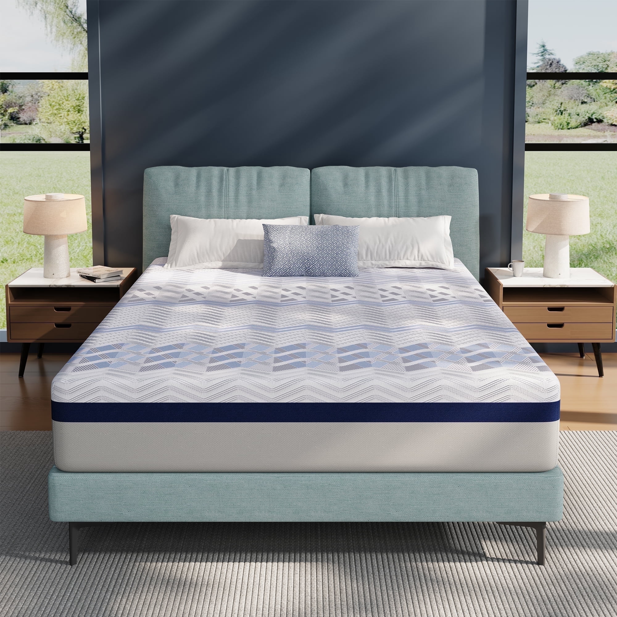 Sailvan Memory Foam Mattress,10 Inch Queen Mattress in a Box, Gel Memory Foam Queen Size Bed Mattress for Medium Firm,Comfort Sleep & Pressure Relief, CertiPUR-US Certified