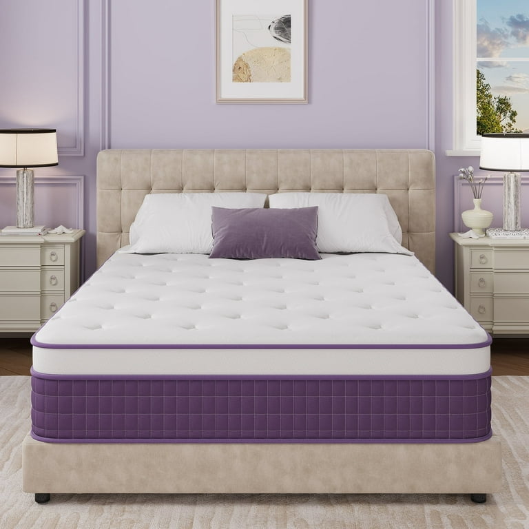Sailvan Queen Mattress 12 inch,Purple Queen Size Mattress in a Box
