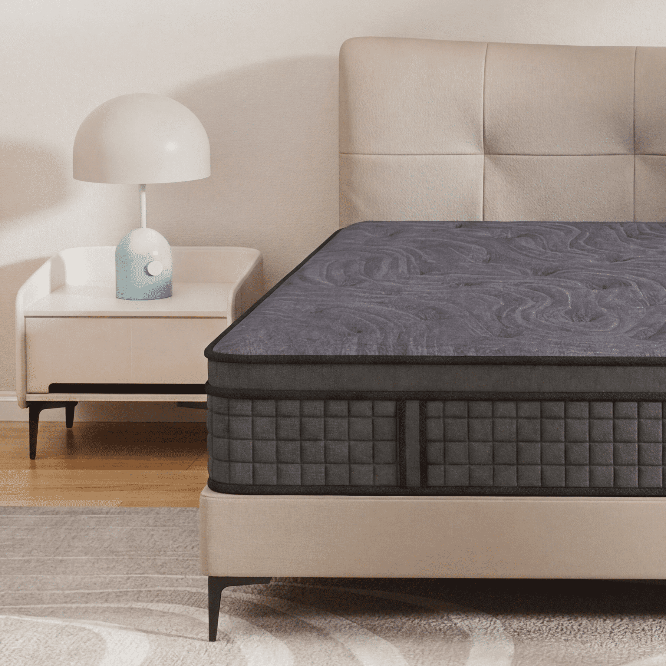 Sailvan Queen Mattress in a Box, 10 inch Queen Size Mattress, Hybrid Queen Bed Mattress, Medium Firmness Colchones Queen , With Memory Foam & Pocket Spring, Pressure Relief, Gray