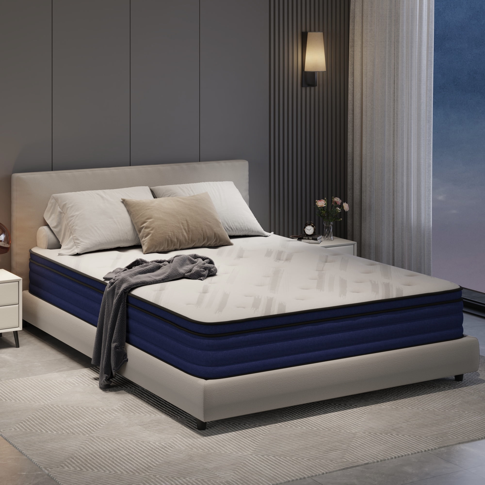 Sailvan Queen Mattress, Medium Firm Mattress in a Box, 10 inch Memory Foam Mattress with Removable Cover, Edge Support, Pressure Relief & CertiPUR-US
