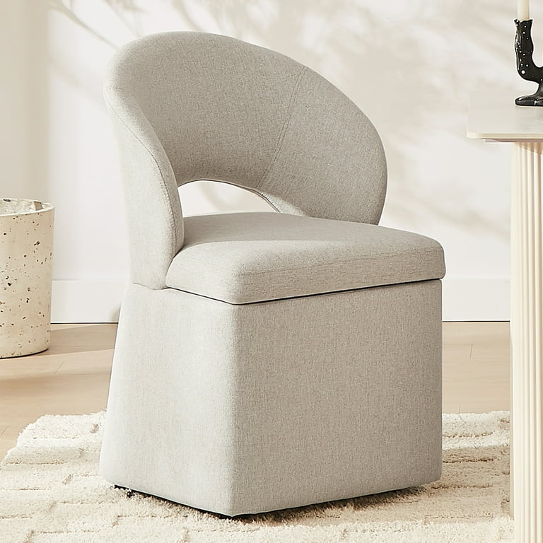 Sailvan Dining Chairs with Casters Storage, Barrel Chair Round - Main Image