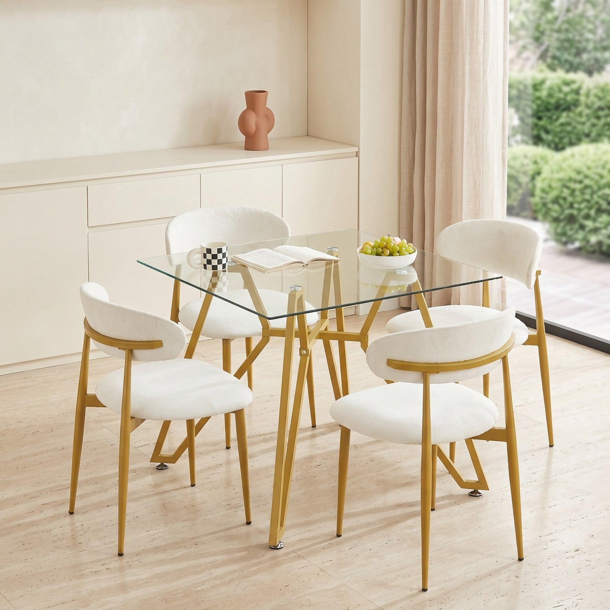 Sailvan Set of 2 Dining Chairs, Modern Farmhouse Kitchen Chairs with Soft Padding