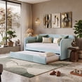 thumbnail image 1 of Sailvan Upholstered Daybed Sofa Bed Twin Size With Trundle Bed and Wood Slat, 1 of 8