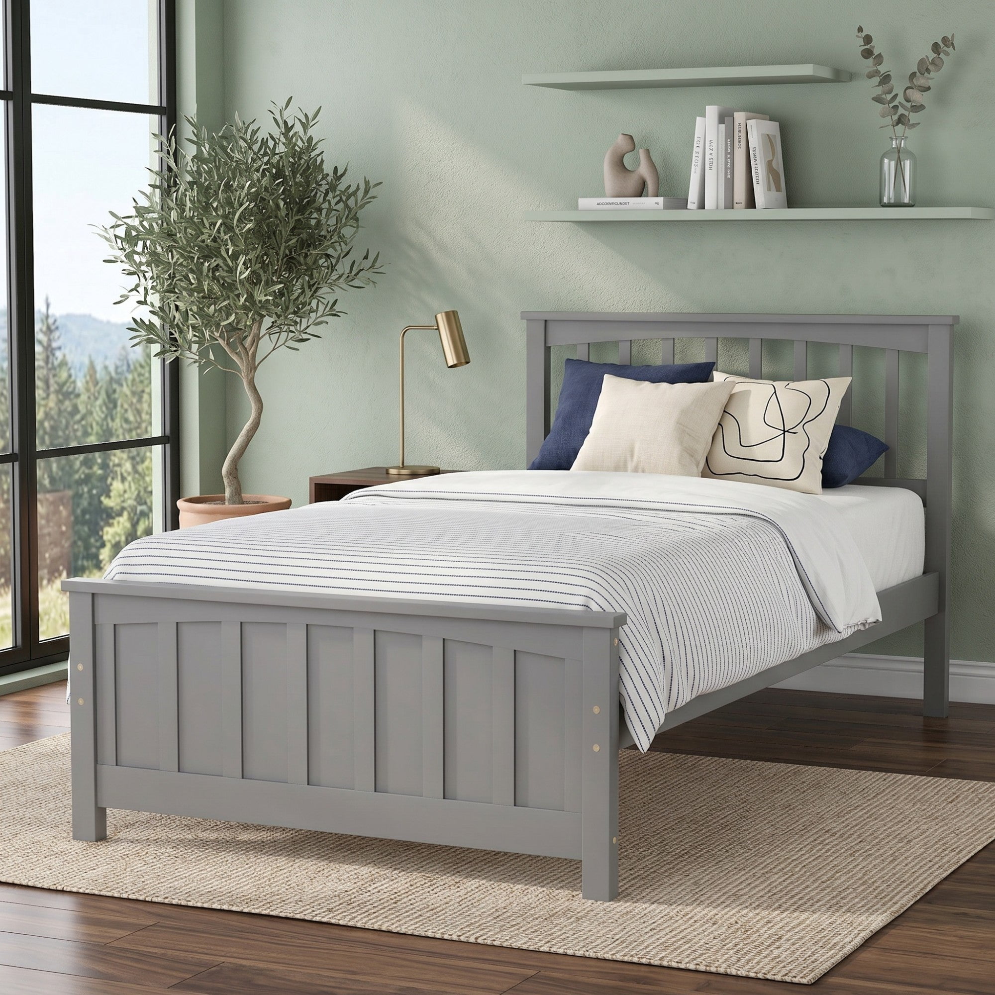 Sailvan Wood Platform Bed Twin size Platform Bed