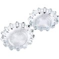thumbnail image 1 of Saim 2 Pack Round Crystal Glass Smoking Ashtray, Clear AshTray for Home Indoor Outdoor, 5.4" Dia, 1 of 4