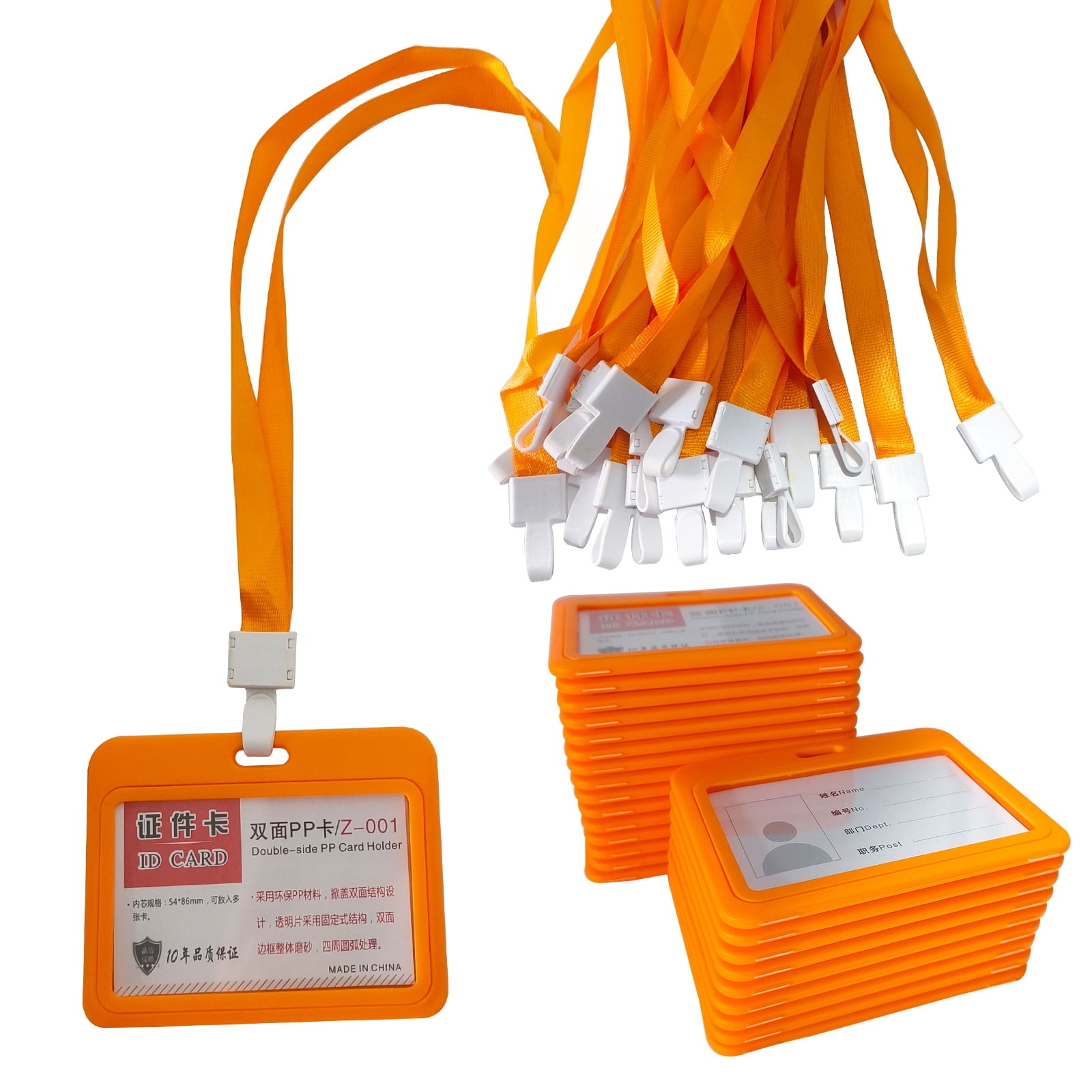 Saim 25 Pack Plastic Horizontal Name Tag Badge Holders, 8*10CM Clear ...