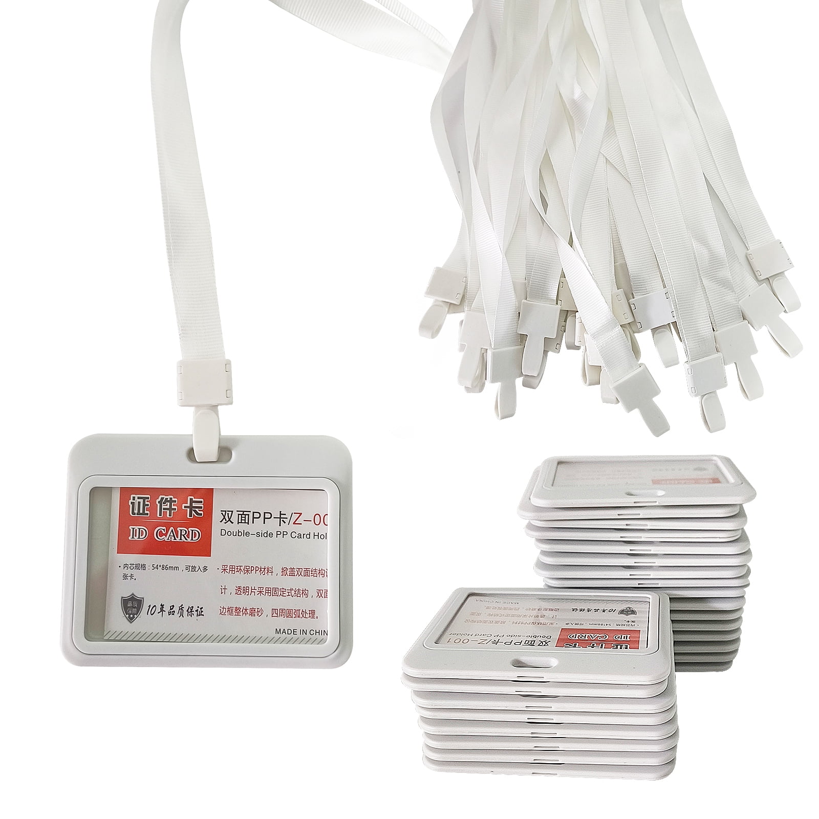 Saim 25 Pack Plastic Horizontal Name Tag Badge Holders, 8*10CM Clear ...