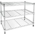 thumbnail image 1 of Saim 3-Tier Storage Shelves, Heavy Duty Metal Shelves Wire Rack Shelving Unit, Adjustable Shelf with Wheels for Home Office Garage Kitchen Bathroom,24" D x 14" W x 32" H, 1 of 6