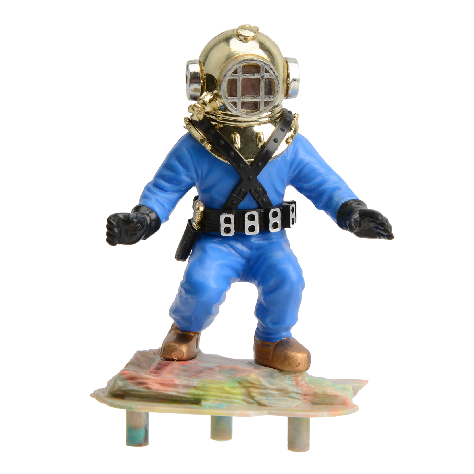 Saim Aquarium Bubbler Decoration, Action Aquarium Ornament Diver, Hose