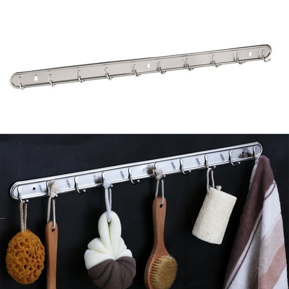 Saim Coat Rack Wall Mount, Wall Mounted Coat Rack, Wall Rack With Hooks, Stainless Steel,1PCS