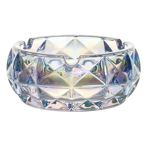 Saim Glass Ashtrays for Home for Cigarettes, Round Glass Ashtray, 4.7 inches,1PCS