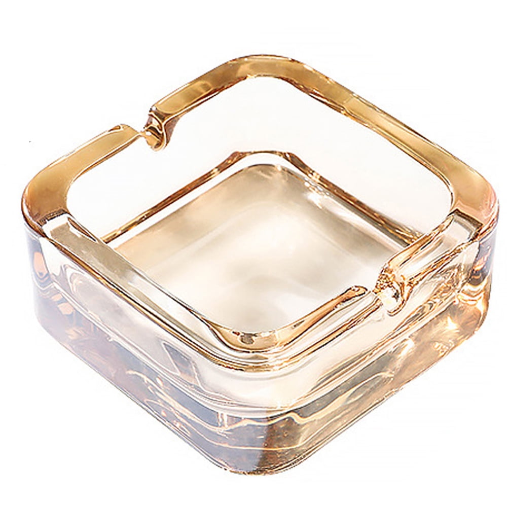 Saim Glass Large Cigar Ashtrays for Cigarettes, 1 Pcs Decorative Clear