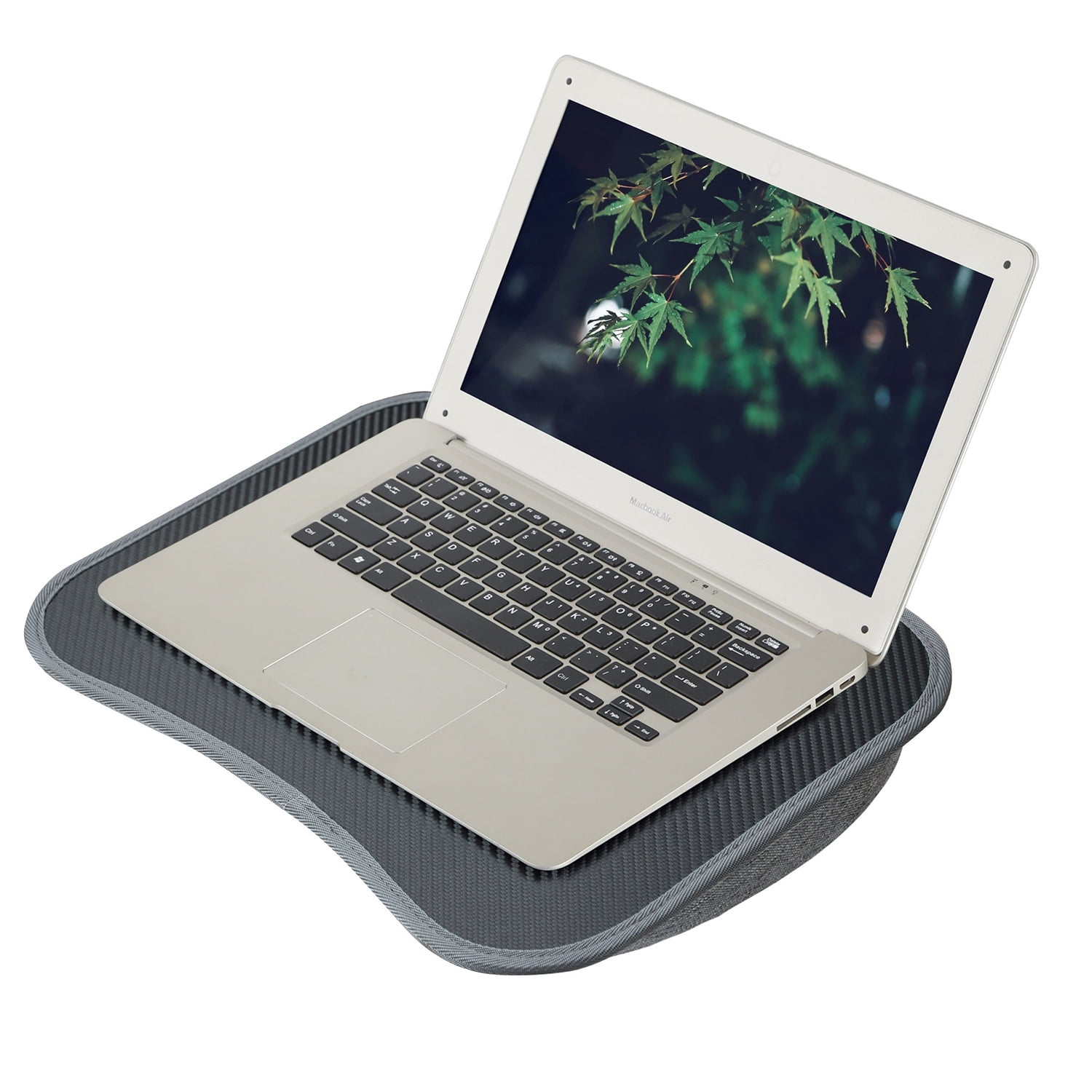 Saim Portable Lap Desk with Pillow Cushion Fits Up To 15 Inch Laptops, Laptop Lap Desk for Home Office & in Bed, Grey