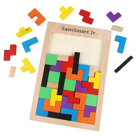 SainSmart Jr.Puzzle Tangram Jigsaw Wooden Puzzle 40 PCS