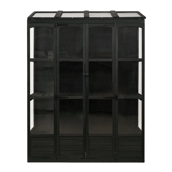 SainSpeed 78in Greenhouse, Sturdy Plant Gardening Greenhouse, Grow Plant Herbs Flowers Hot House, With 4 Independent Ventilation Skylights, 2 Folding Shelves, Walk In Greenhouse