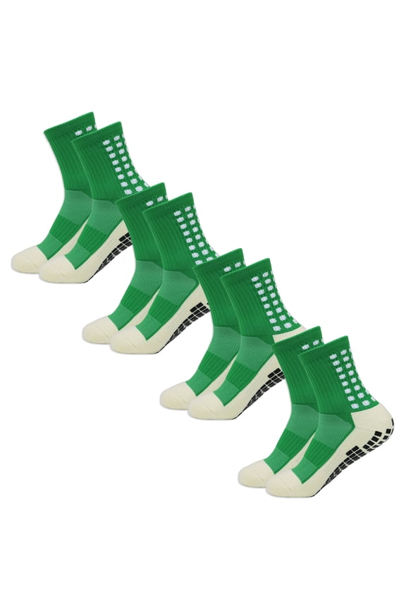 4 Pairs Mens Grip Soccer Socks Non Slip for Football Basketball Sports