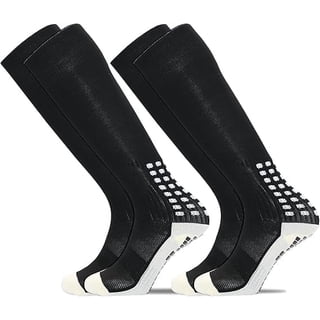 Sainberth Mens Knee High Grip Soccer Socks Long Socks for Football Basketball Sports