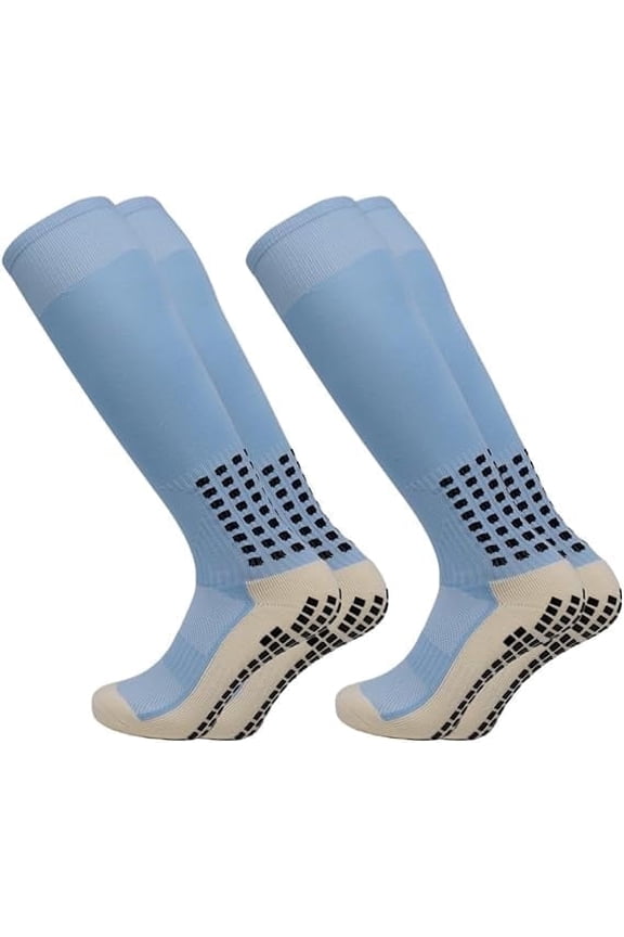 Mens Knee High Grip Soccer Socks Long Socks for Football Basketball Sports