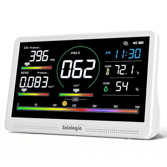 Sainlogic 16-in-1 Professional Indoor Air Quality Monitor, White