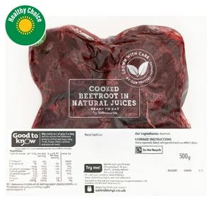 Sainsbury's Cooked Beetroot in Natural Juices 500g (Pack of 2)
