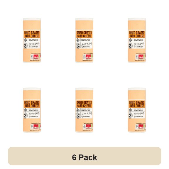 Sainsbury's Dried Grated Hard Cheese 80g (Pack of 6)
