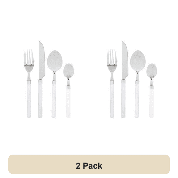 Sainsbury's Home Marble Cutlery Set 16pc 500g (Pack of 2)