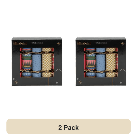 Sainsbury's Home Mini Table Christmas Crackers Mixed Prints 500g (Pack of 2)