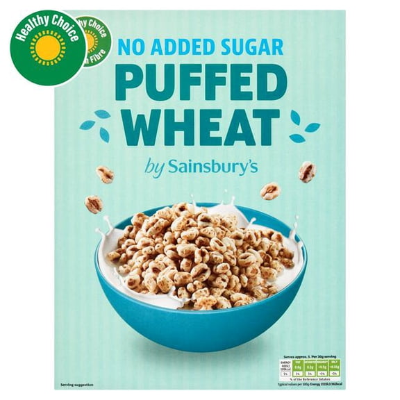 Sainsbury's Puffed Wheat 160g - no Added Sugar - British Beakfast Cereal