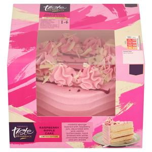 Sainsbury's Raspberry Ripple Celebration Birthday Cake, Limited Edition, Taste the Difference 955g (Pack of 2)