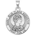 thumbnail image 1 of Saint Aelia Flavia Augustus Round Religous Medal - 3/4 inch Size of a Nickel -Solid 14K White Gold, 1 of 1