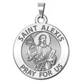 thumbnail image 1 of Saint Alexis Round Religious Medal - 2/3 Inch Size of Dime, Sterling Silver, 1 of 2
