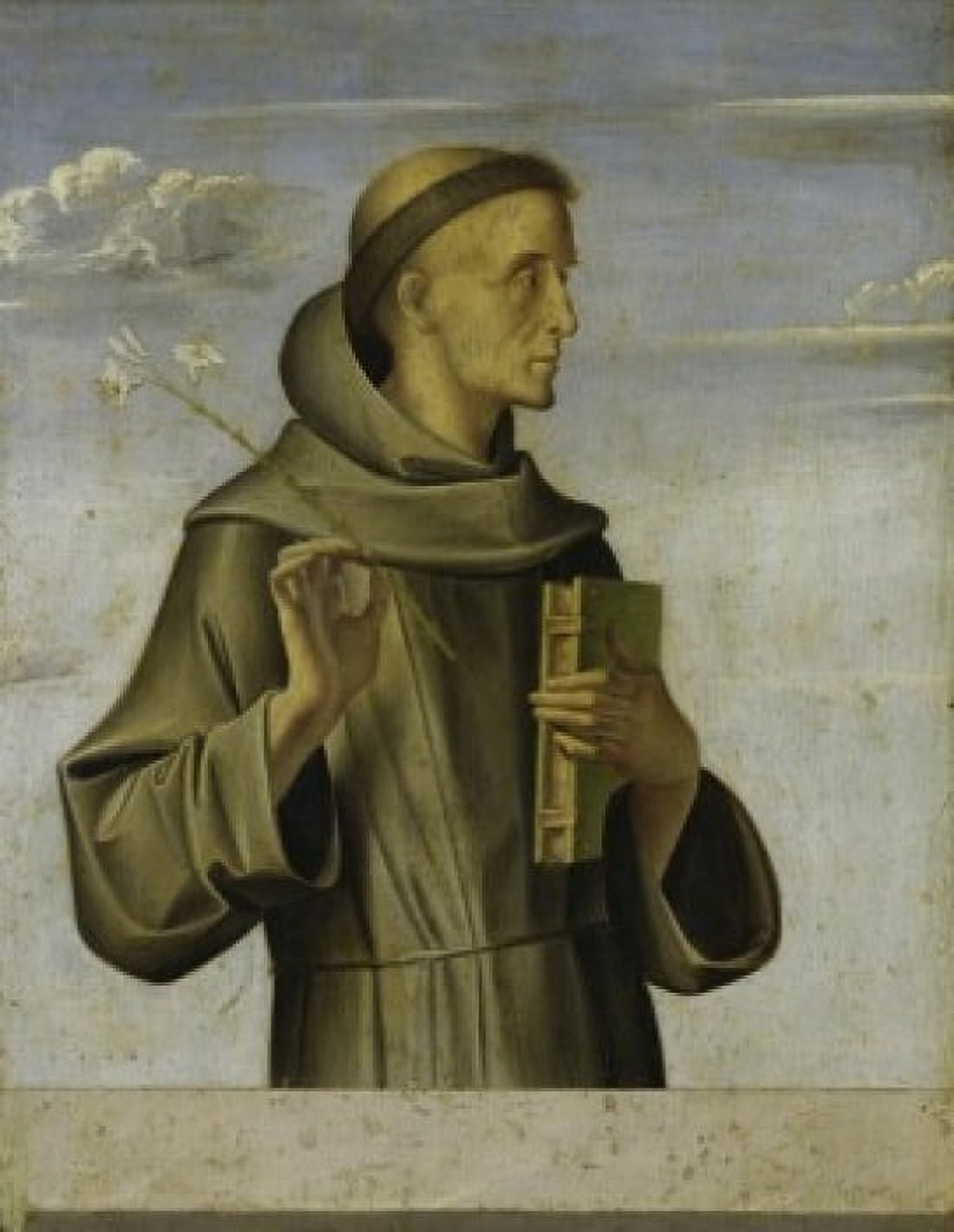 Saint Anthony Alvise Vivarini (Active 1457-15031505 Italian) Correr Civic Museum Venice Canvas Art - Alvise Vivarini (24 x 36)
