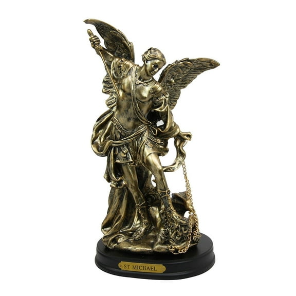 Saint Archangel Michael Slaying Lucifer Decorative Figurine 8"H