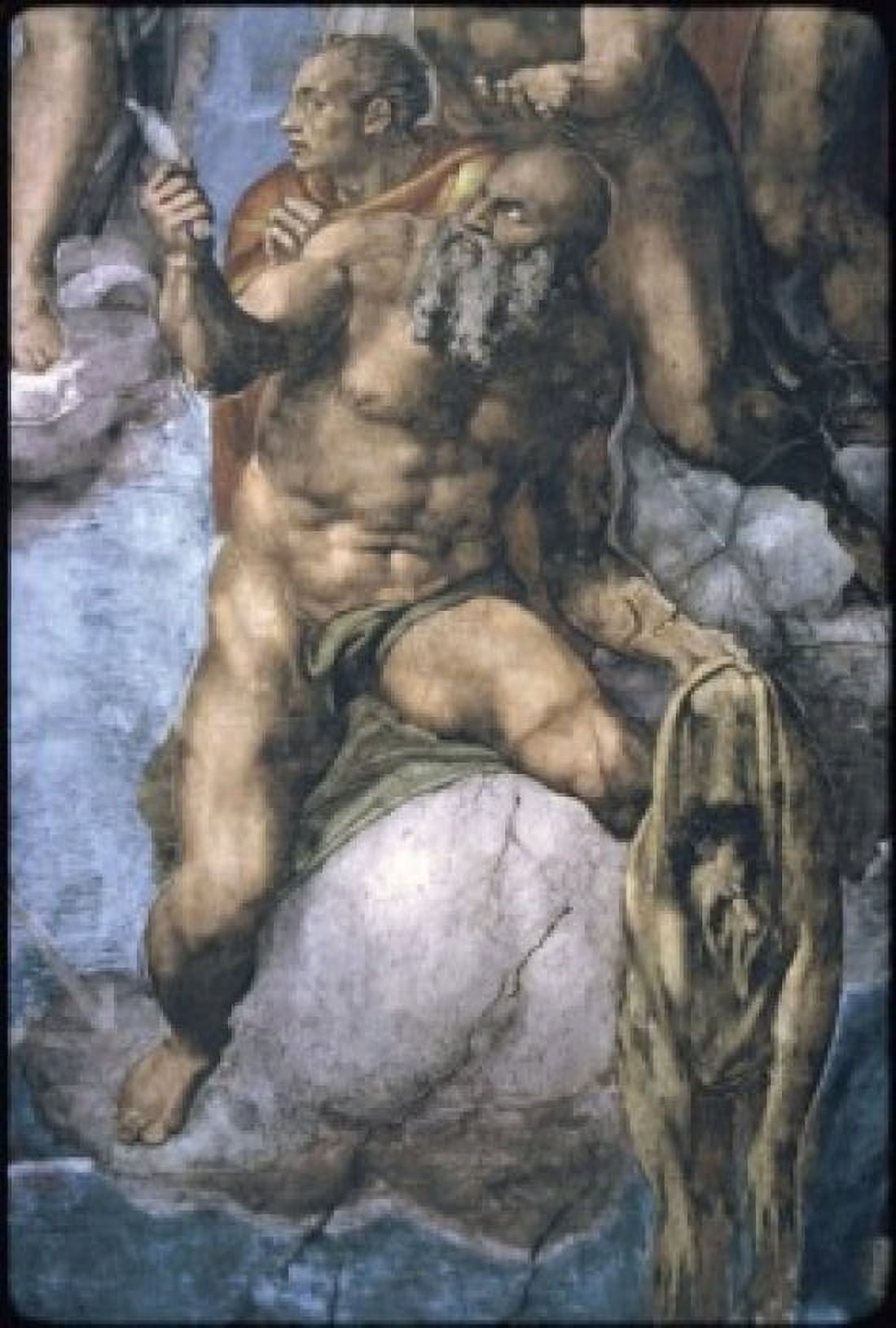 Saint Bartholomew with his Flayed Skin  Michelangelo Buonarroti (1475-1564Italian)  Fresco  Sistine Chapel Vatican Canvas Art - Michelangelo Buonarroti (18 x 24)